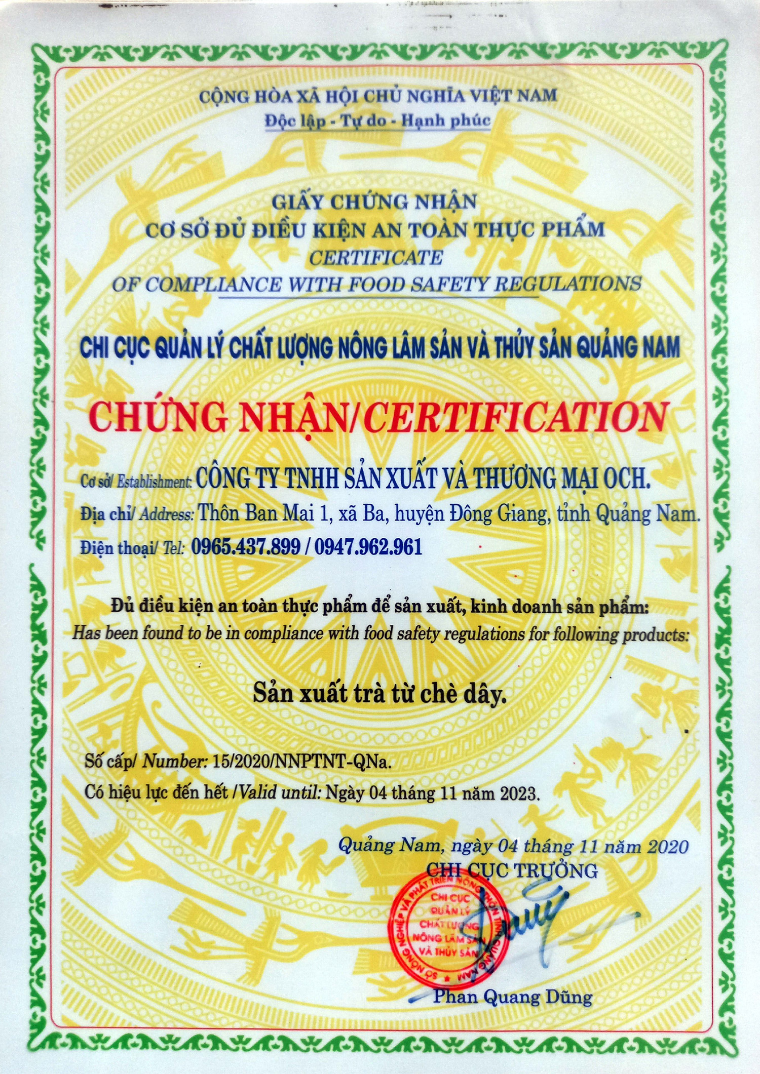 an toàn thực phẩm